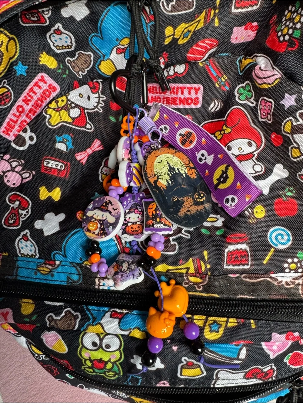 Jack Skellington Luminous - Phone Charm-Pink and Teal